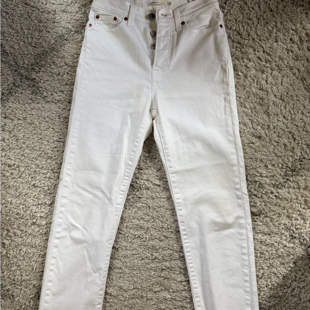 Levi's Women's High Rise White Jeans